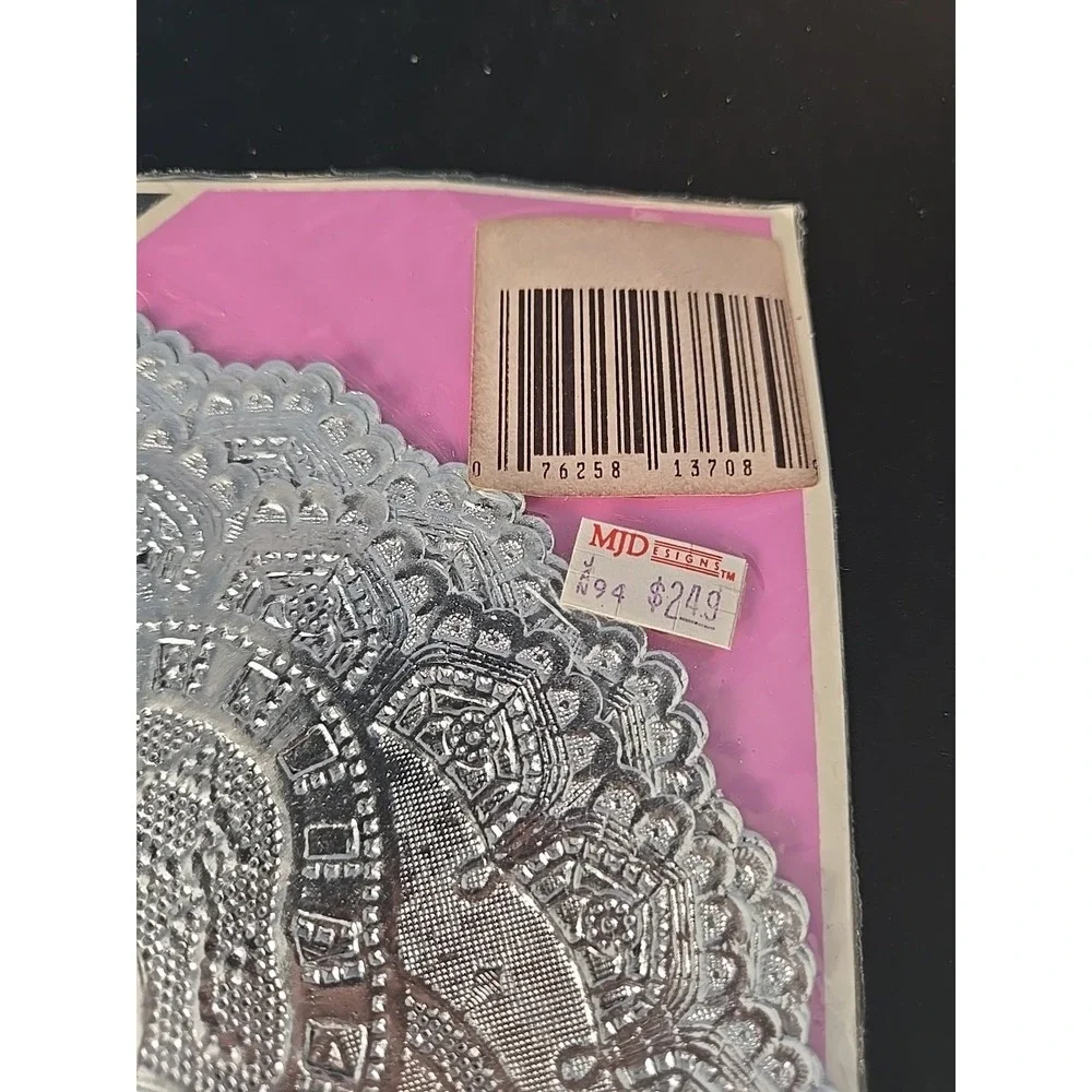 Foil Lace Doilies‎ Package 12 Count Vintage Party Center Silver 8 Inch NEW